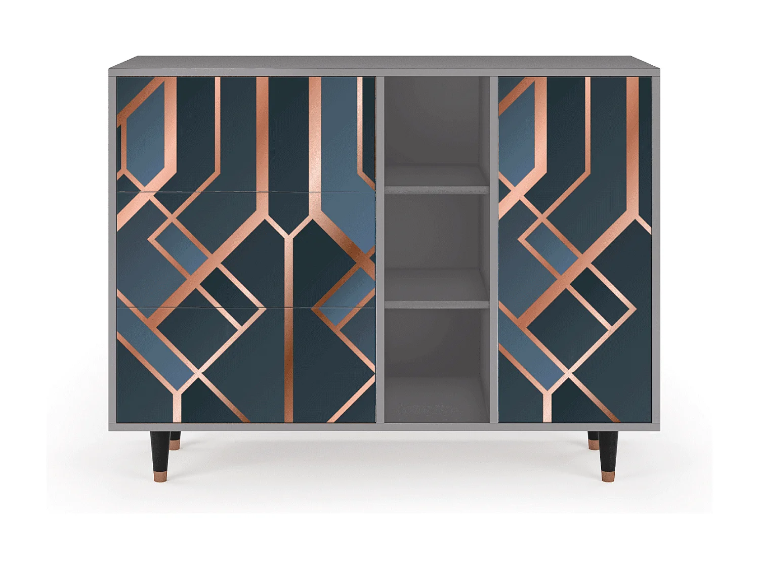 Dressoir - 125x98x48 cm - BS2 - Ashy 1920', Grijs