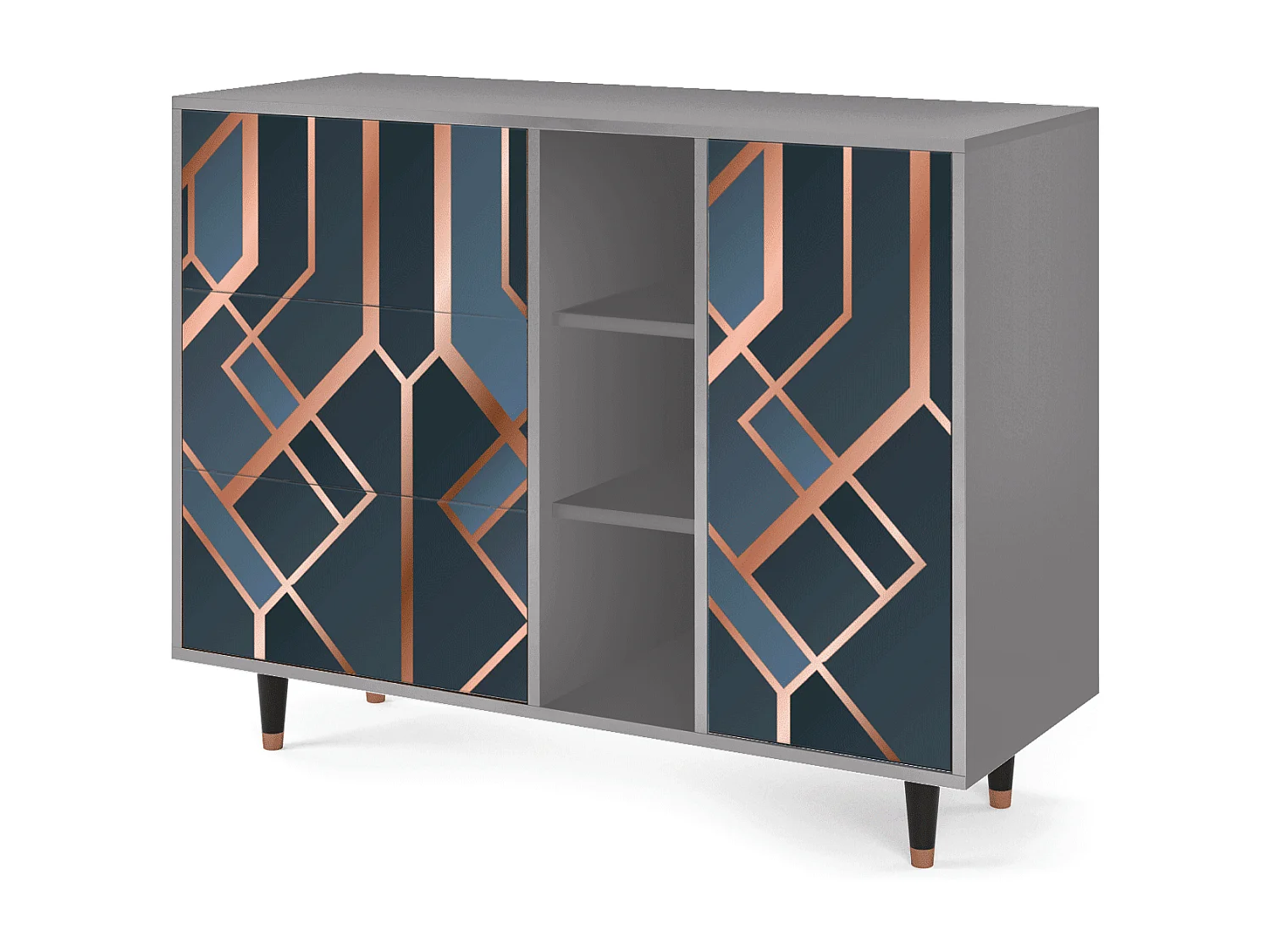 Dressoir - 125x98x48 cm - BS2 - Ashy 1920', Grijs