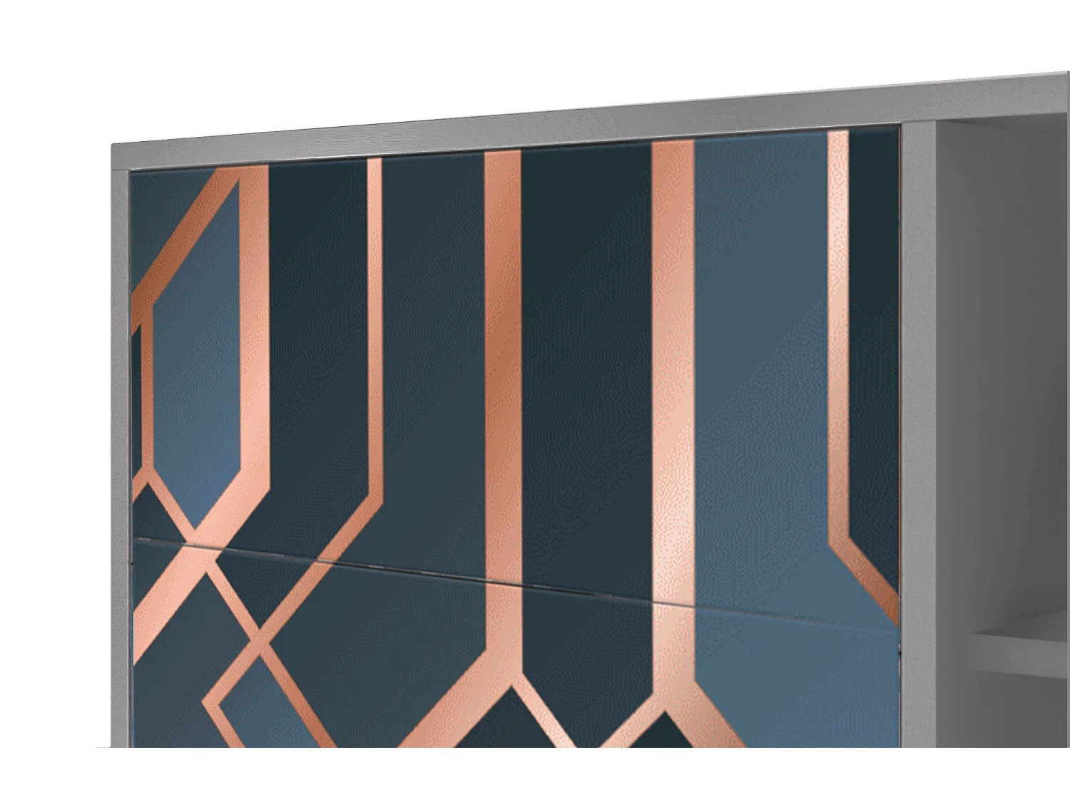 Kredens - 125x98x48 cm - BS2 - Ashy 1920', Szary