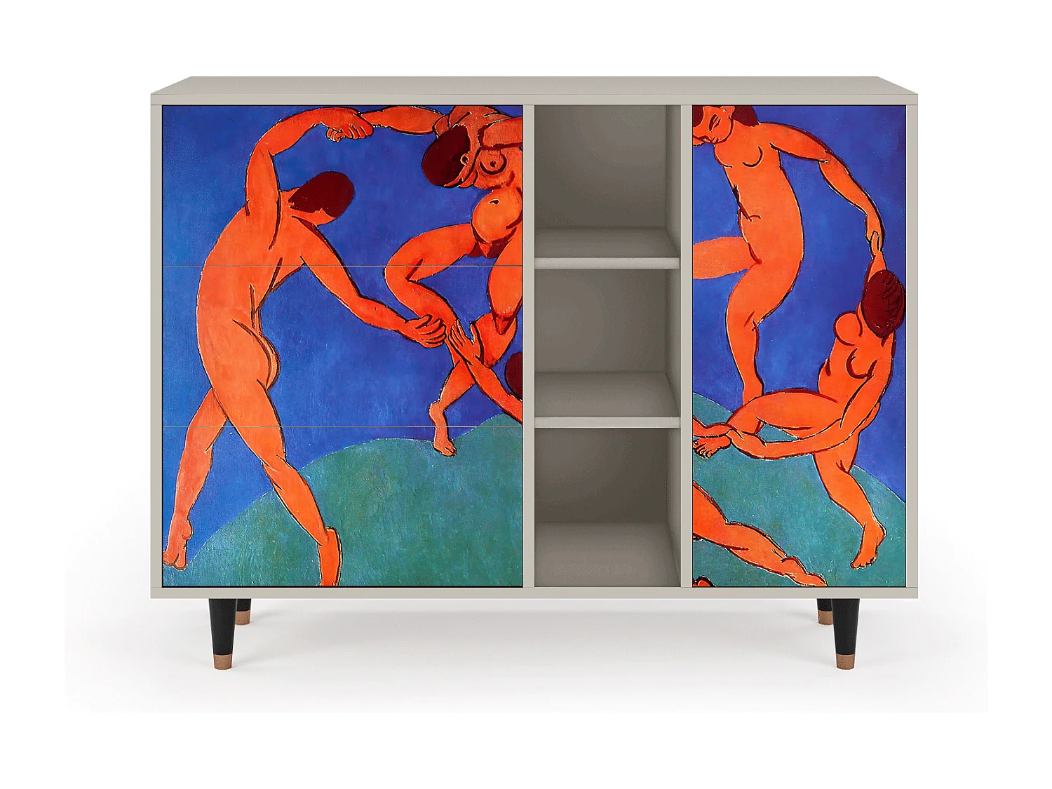 Kredens - 125x98x48 cm - BS2 - The Dance by Matisse , Piaskowy