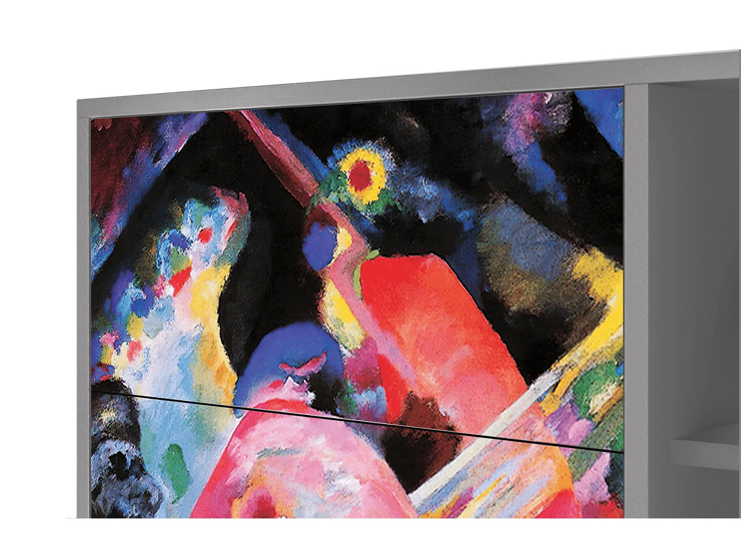 Kredens - 125x98x48 cm - BS2 - Kandinsky, Szary