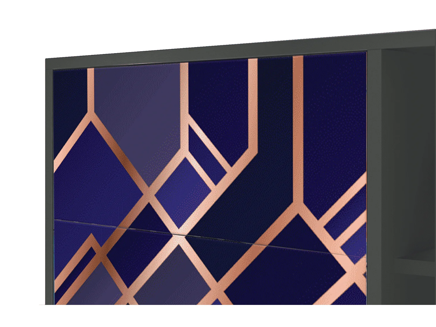 Buffet - 125x98x48 cm - BS2 - Aquamarine Getsby, Anthracite