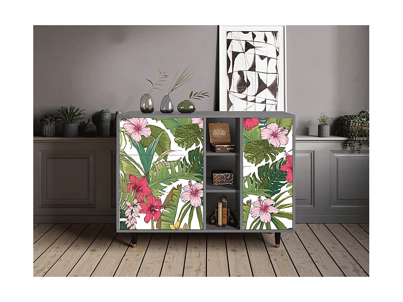 Dressoir - 125x98x48 cm - BS2 - Verdant Tropics, Grijs