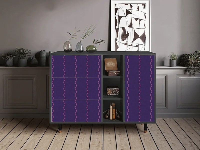 Dressoir - 125x98x48 cm - BS2 - Grape Maccaroni, Antraciet