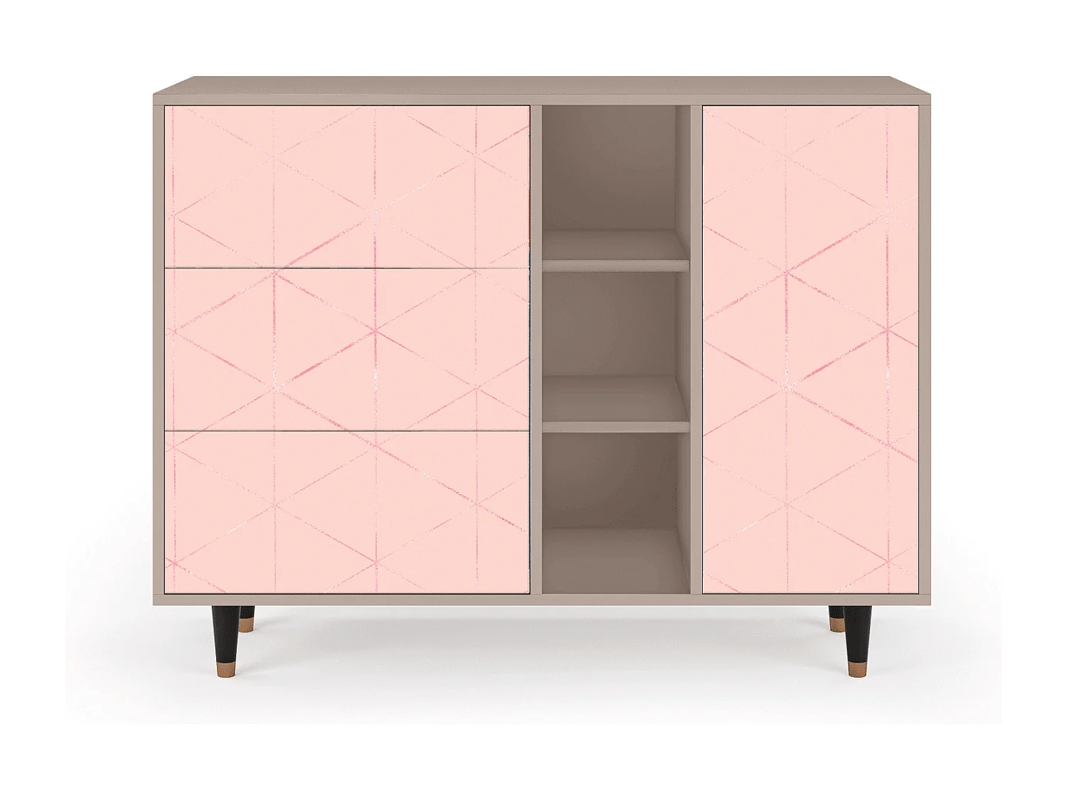 Buffet - 125x98x48 cm - BS2 - Rose Quartz, Latte