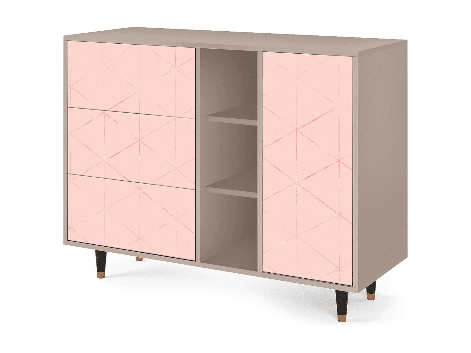 Buffet - 125x98x48 cm - BS2 - Rose Quartz, Latte