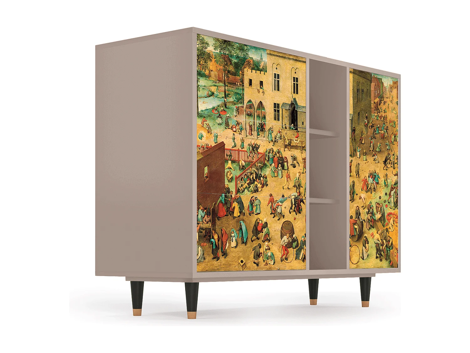 Kredens - 125x98x48 cm - BS2 - Children Games, Latte