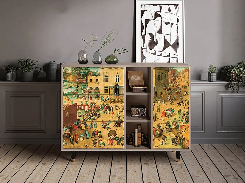 Kredens - 125x98x48 cm - BS2 - Children Games, Latte