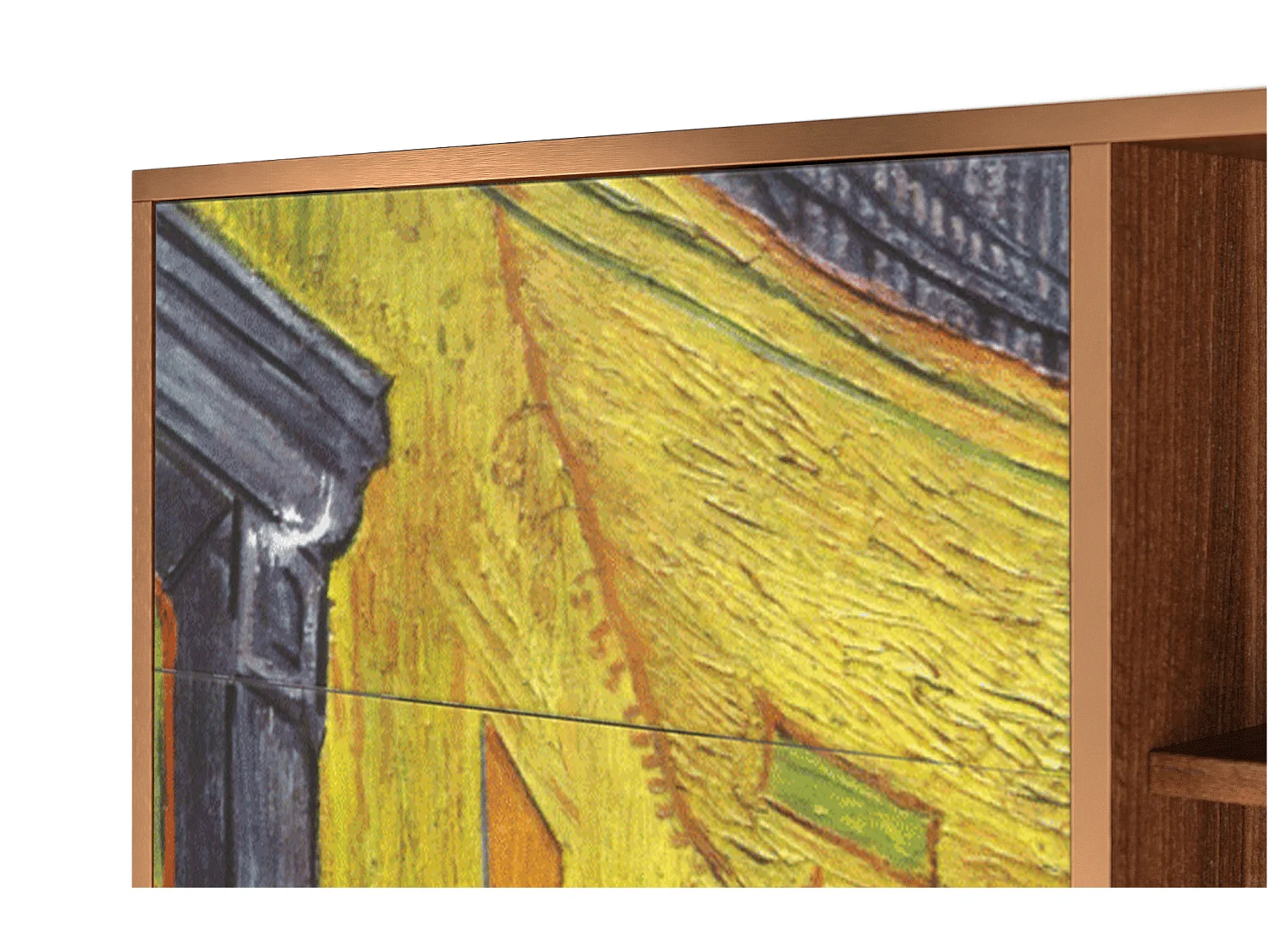 Kredens - 125x98x48 cm - BS2 - Café Terrace at Night, Orzech