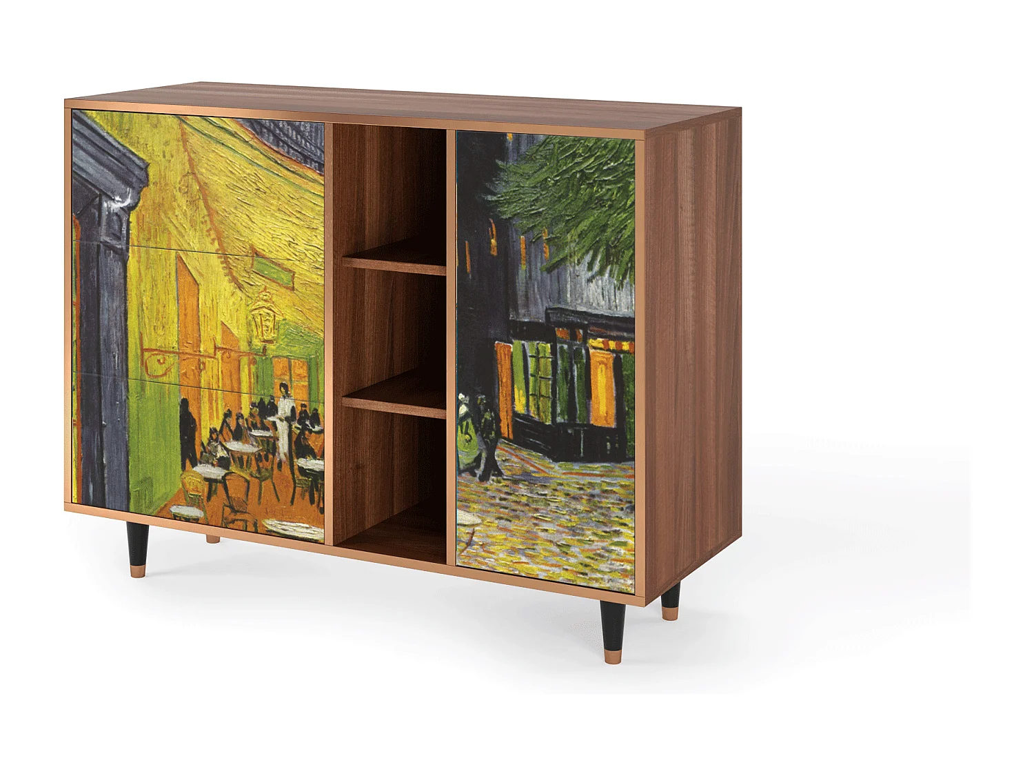 Buffet - 125x98x48 cm - BS2 - Café Terrace at Night, Noyer