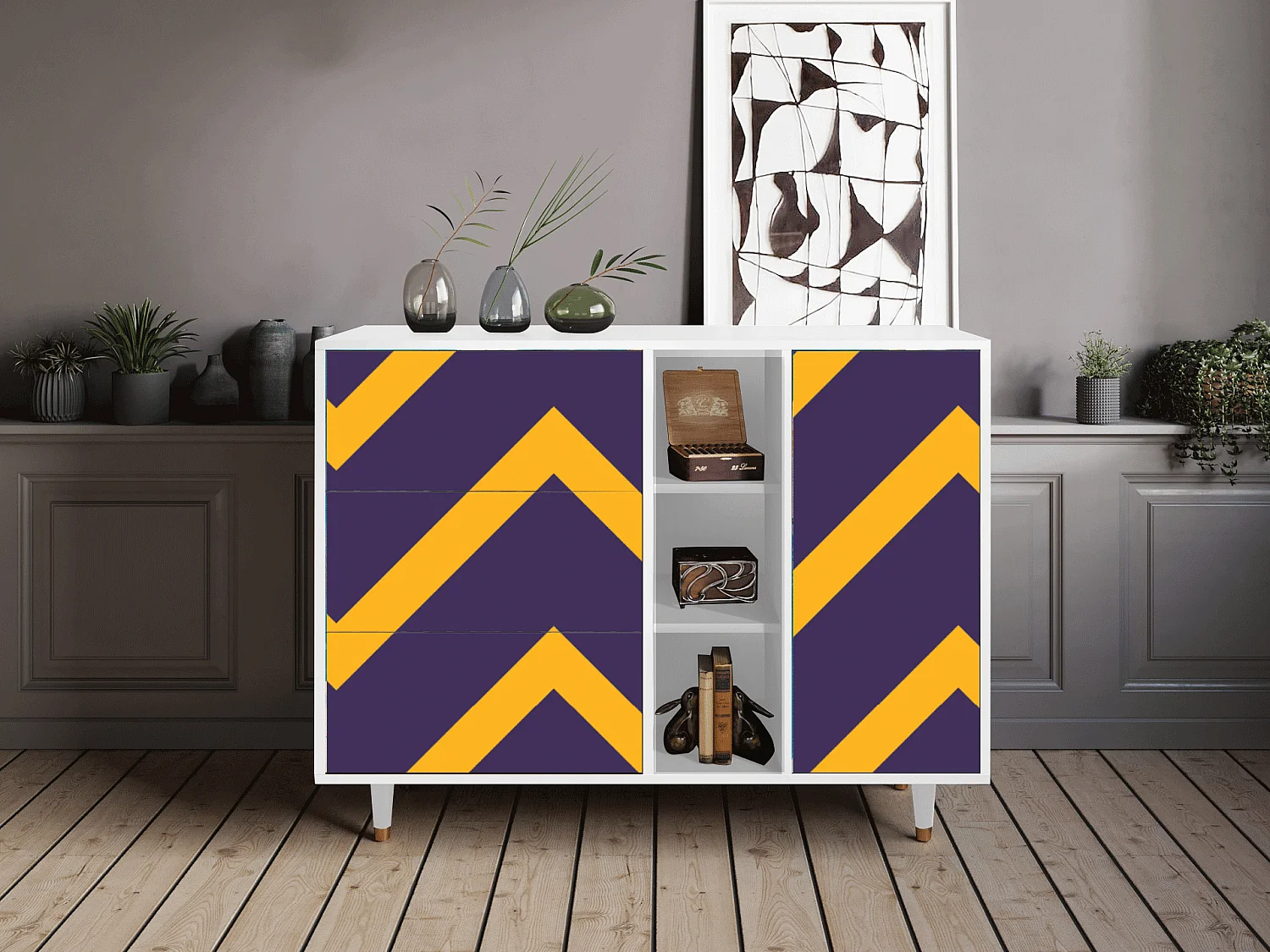 Dressoir - 125x98x48 cm - BS2 - The Brightest Way, Wit