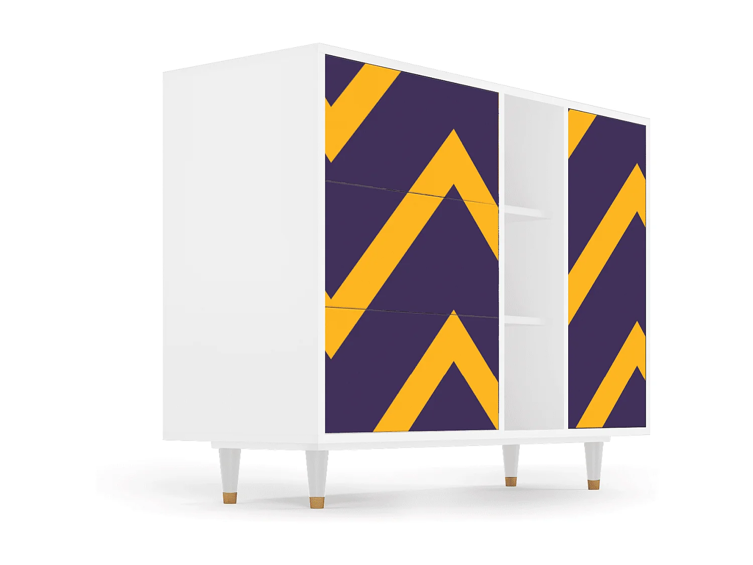 Dressoir - 125x98x48 cm - BS2 - The Brightest Way, Wit