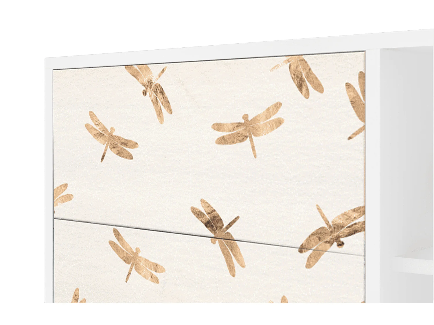 Buffet - 125x98x48 cm - BS2 - Nude Dragonflies, Blanc