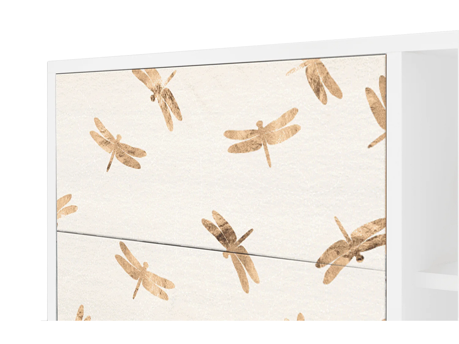 Buffet - 125x98x48 cm - BS2 - Nude Dragonflies, Blanc