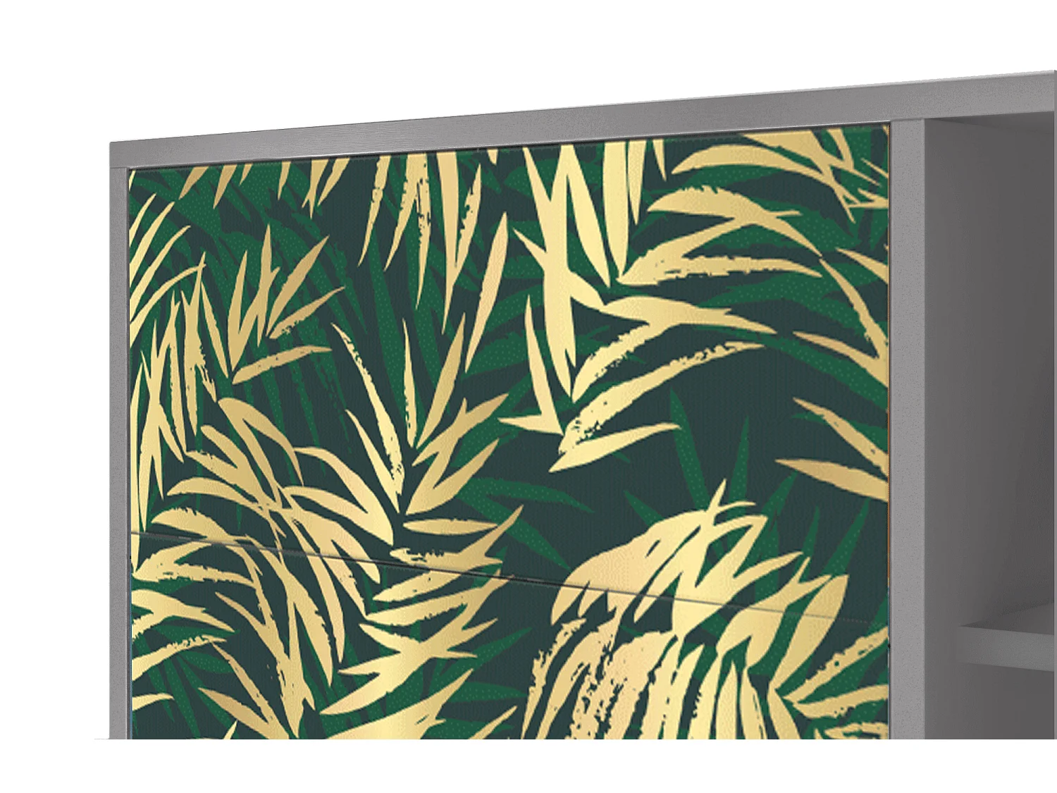 Buffet - 125x98x48 cm - BS2 - Sunny Palm Tree, Gris