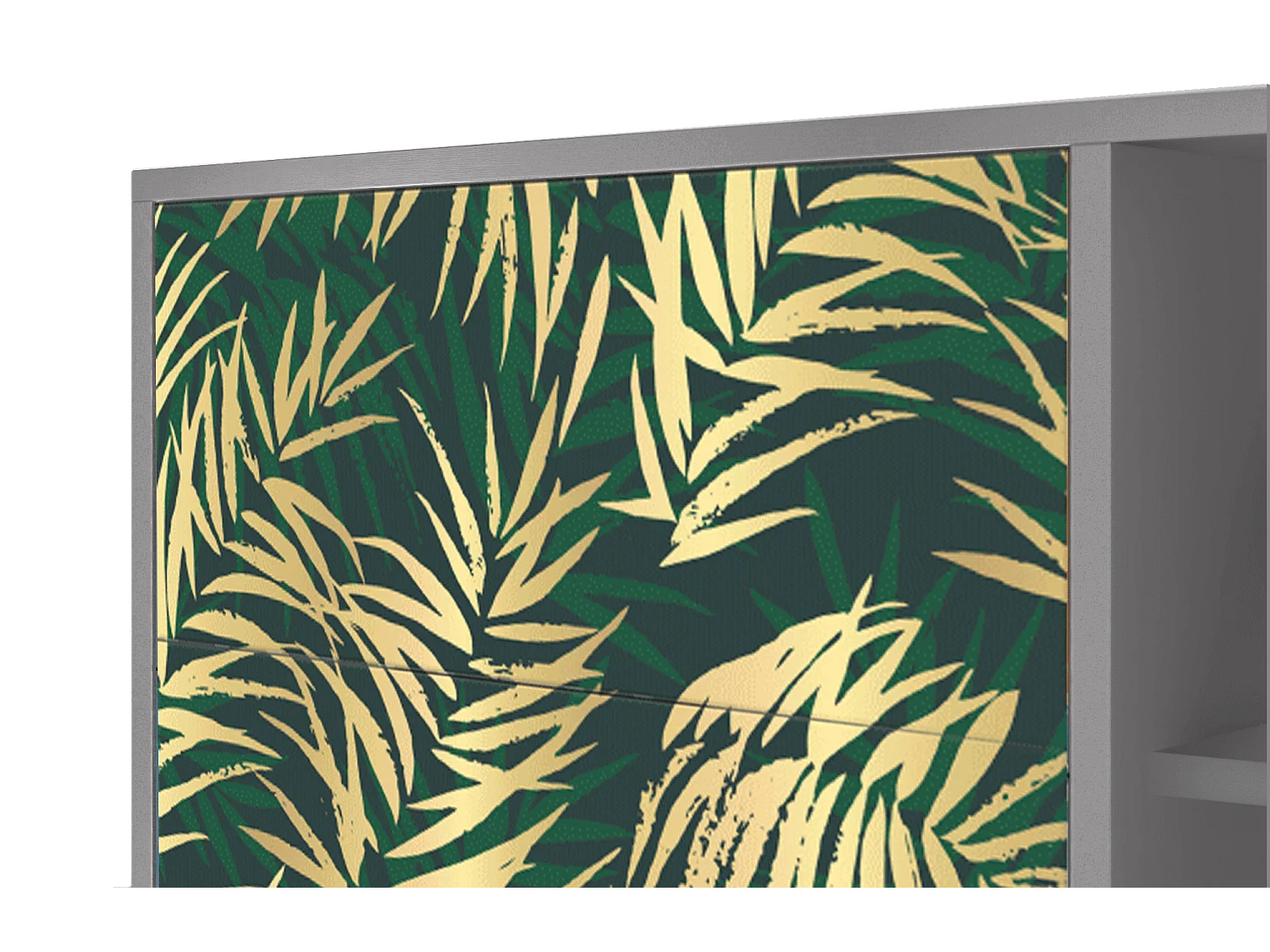 Buffet - 125x98x48 cm - BS2 - Sunny Palm Tree, Gris