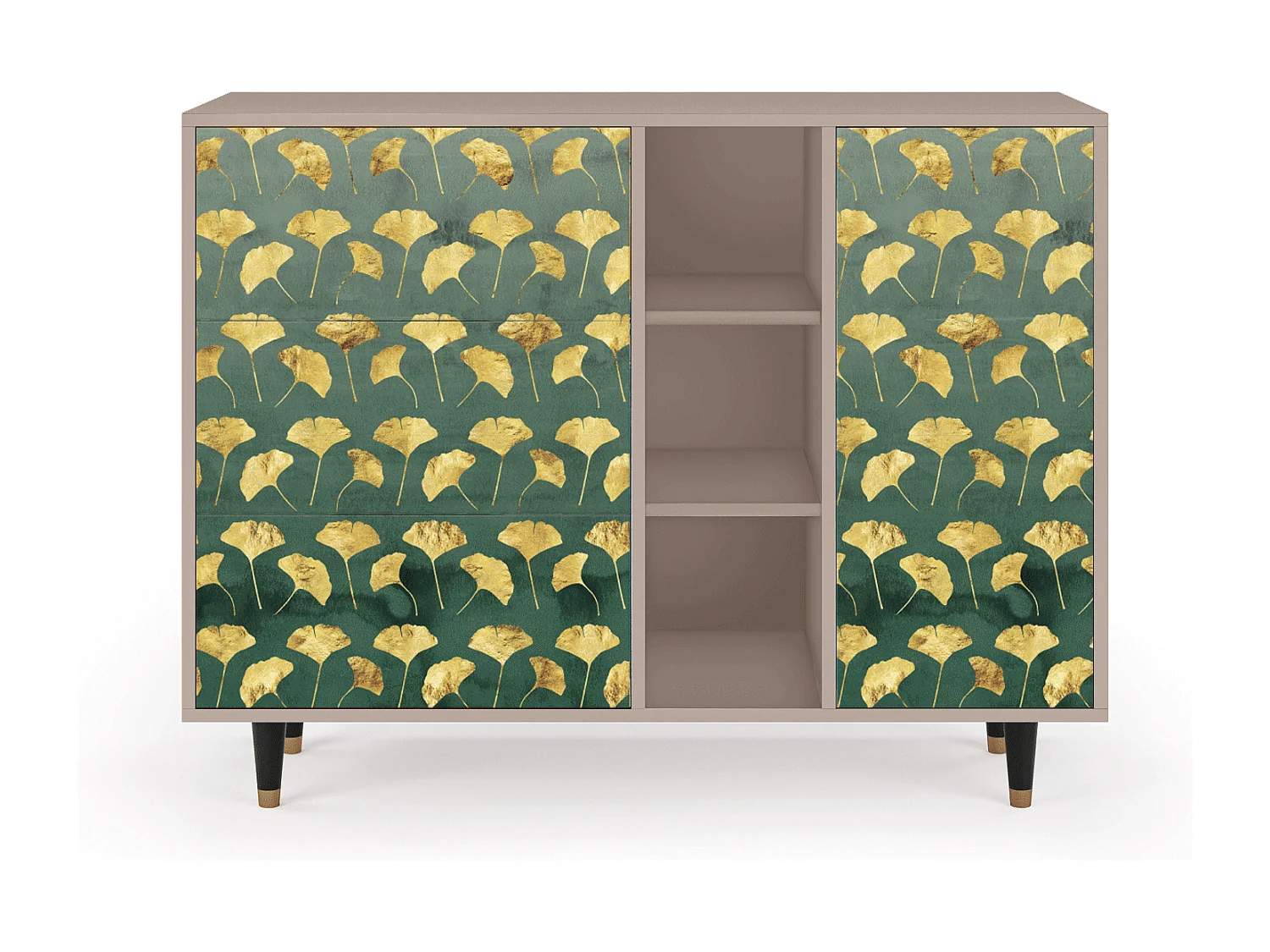Dressoir - 125x98x48 cm - BS2 - Gingko leaves, Latte