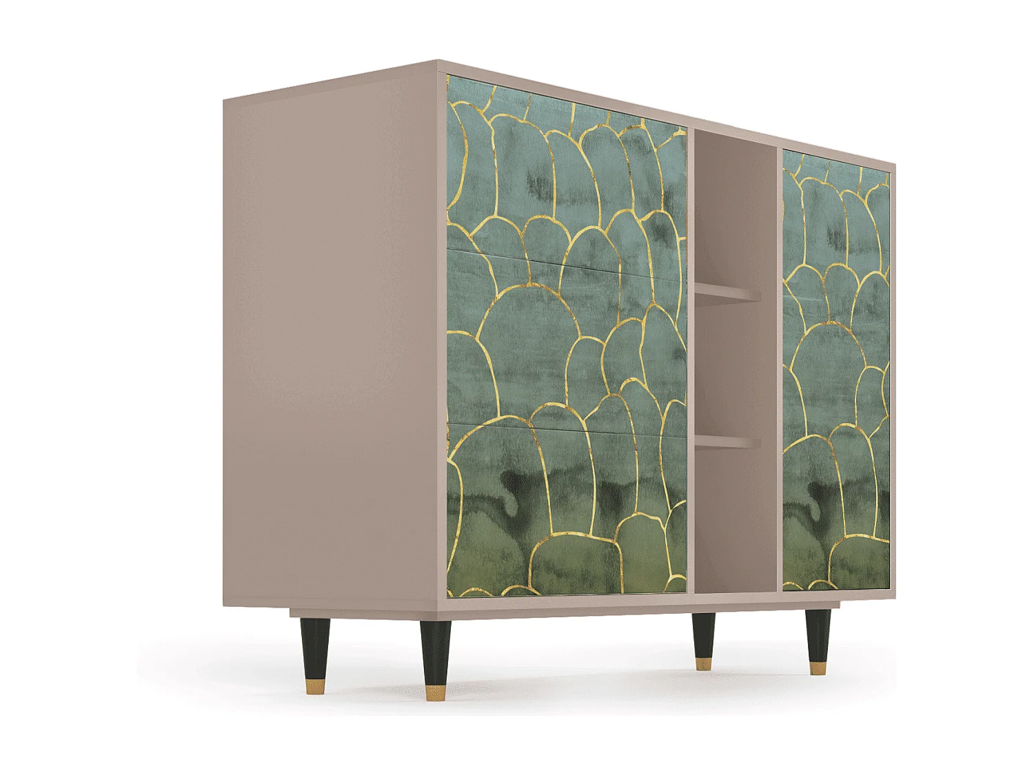 Dressoir - 125x98x48 cm - BS2 - Magnificent Water Lily, Latte