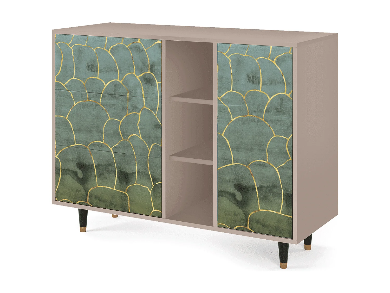 Credenza - 125x98x48 cm - BS2 - Magnificent Water Lily, Latte
