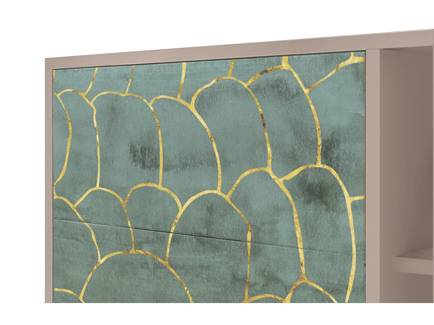 Kredens - 125x98x48 cm - BS2 - Magnificent Water Lily, Latte