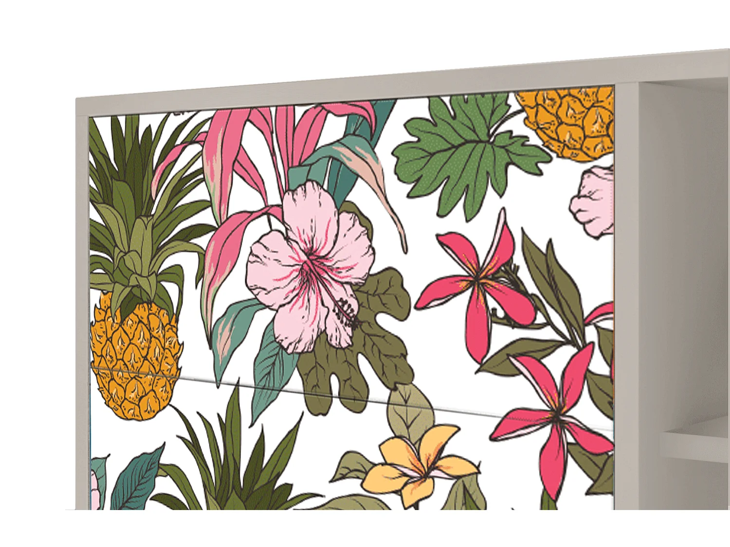 Kredens - 125x98x48 cm - BS2 - Estival Fruit, Piaskowy