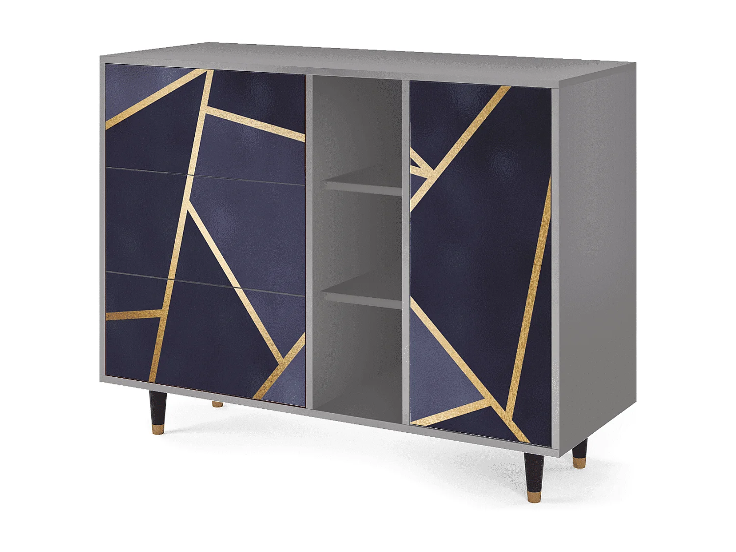 Aparador - 125x98x48 cm - BS2 - The Amethyst, Gris