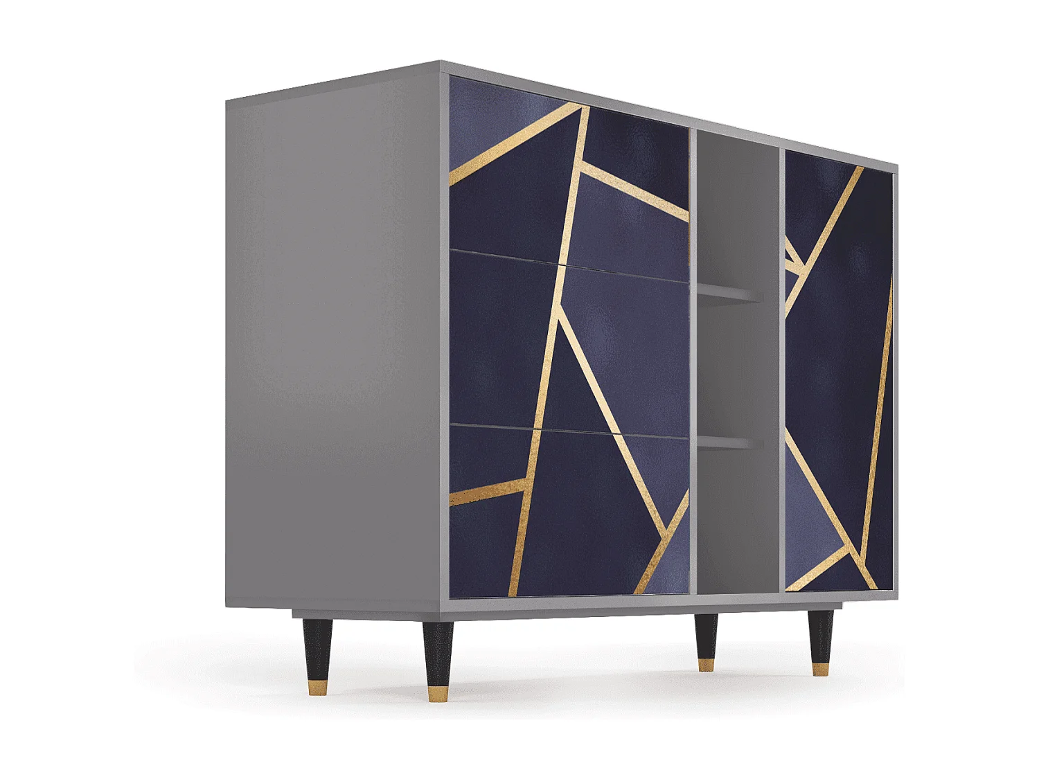 Buffet - 125x98x48 cm - BS2 - The Amethyst, Gris