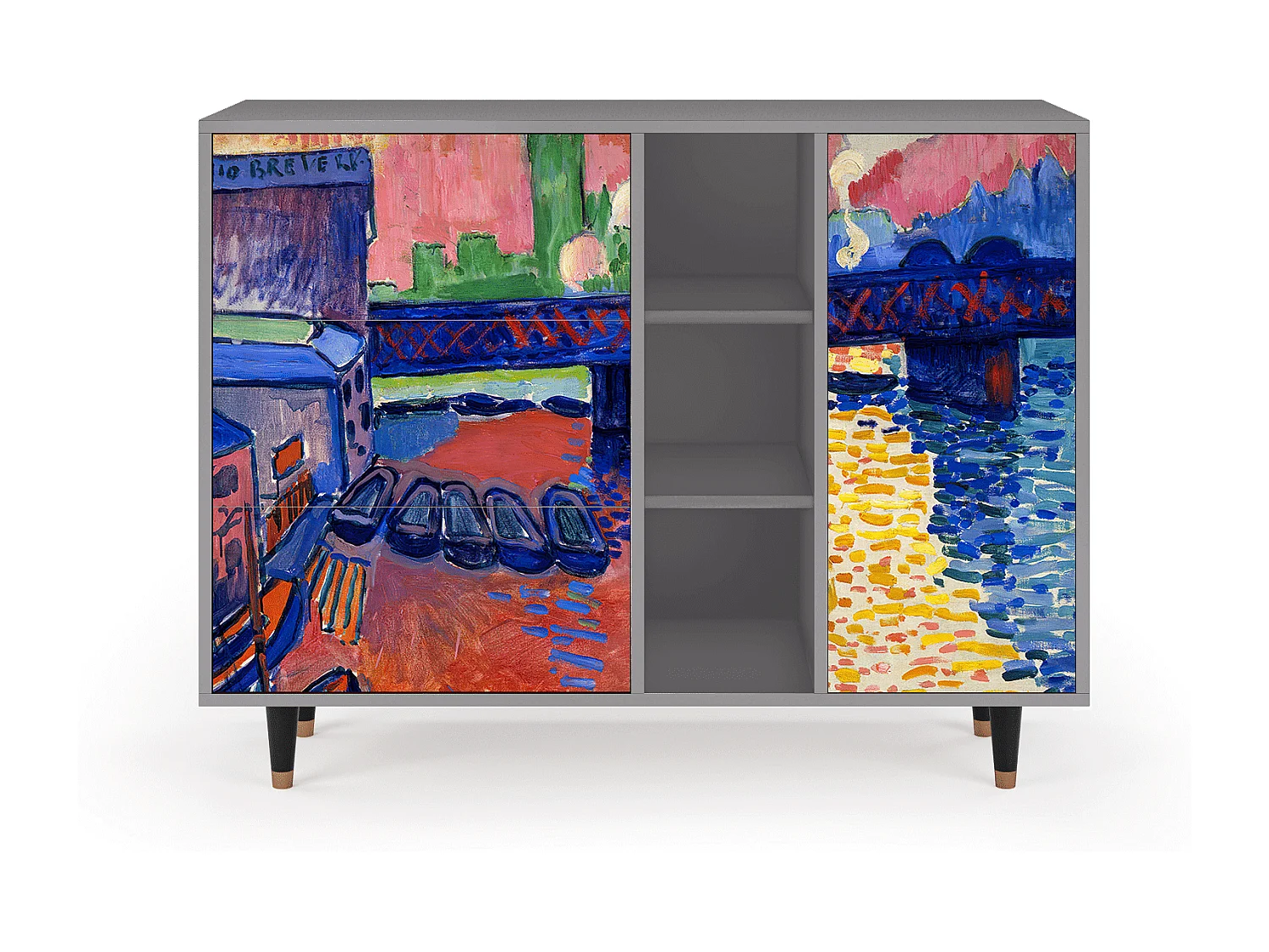 Buffet - 125x98x48 cm - BS2 - Charing Cross Bridge, Gris