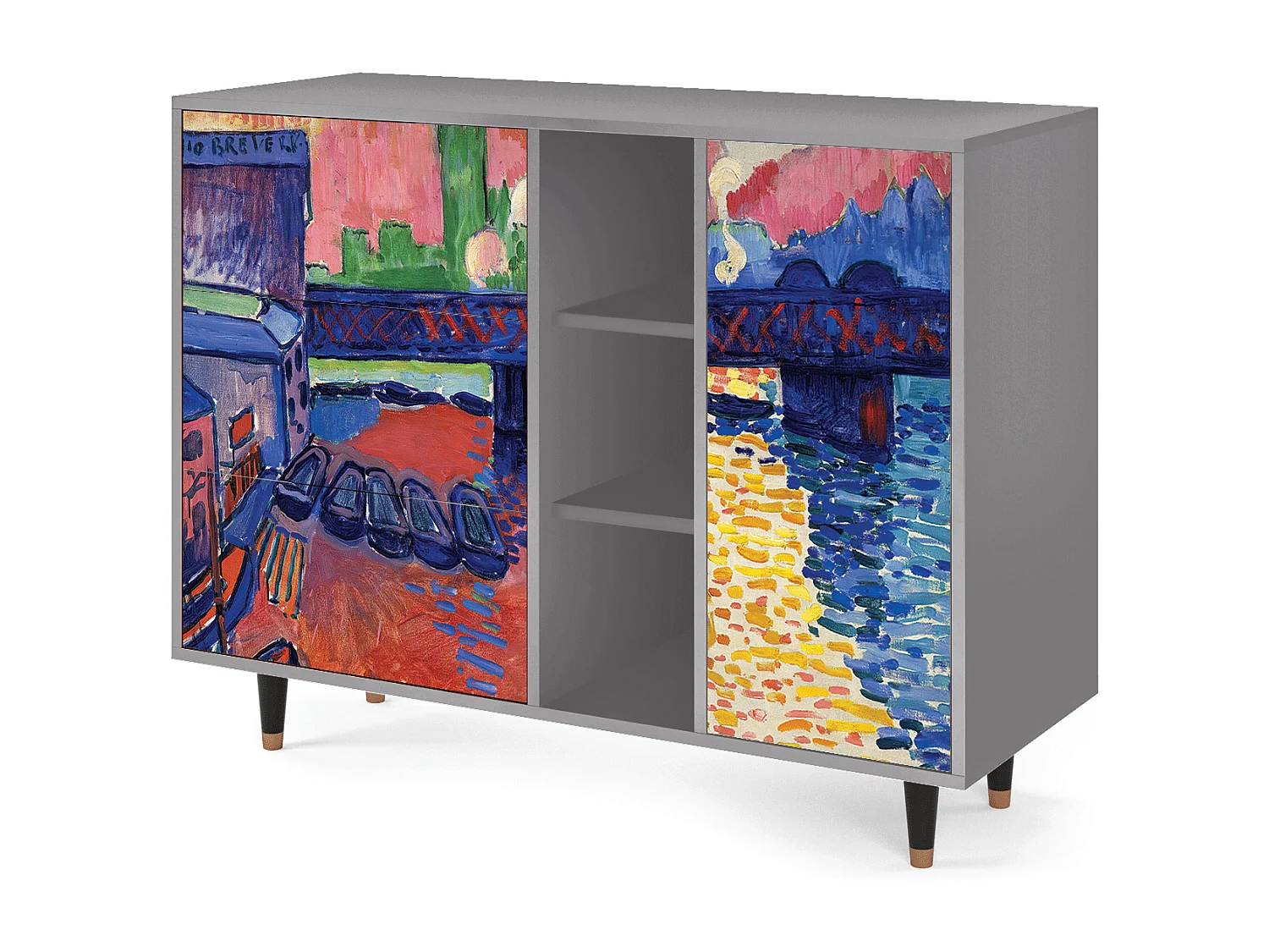 Buffet - 125x98x48 cm - BS2 - Charing Cross Bridge, Gris