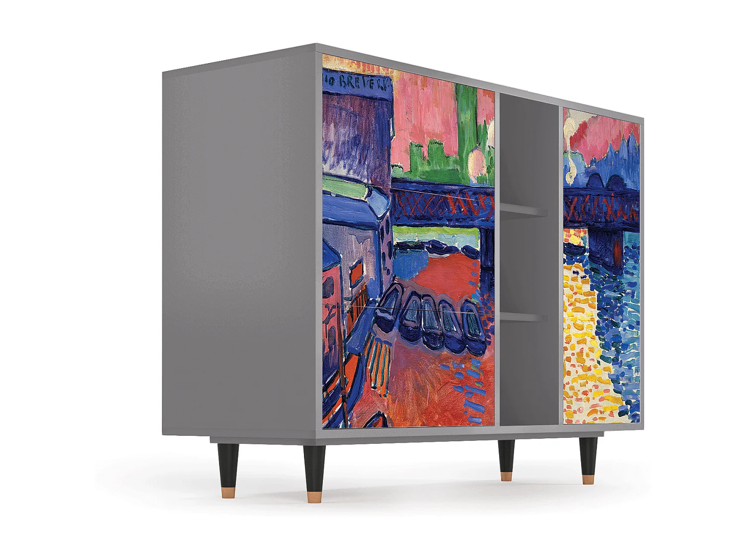 Buffet - 125x98x48 cm - BS2 - Charing Cross Bridge, Gris