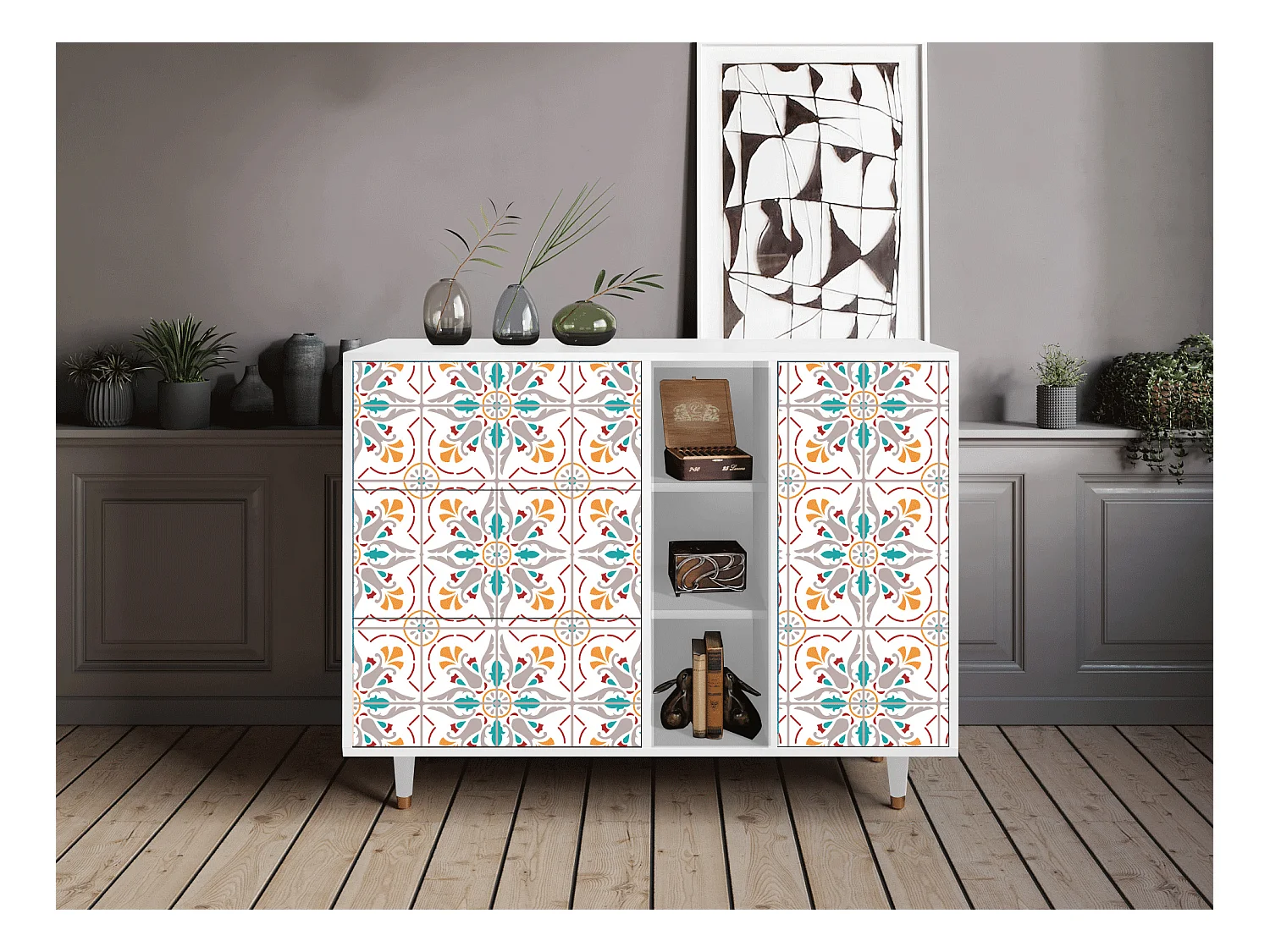 Buffet - 125x98x48 cm - BS2 - Spring Ceramics, Blanc