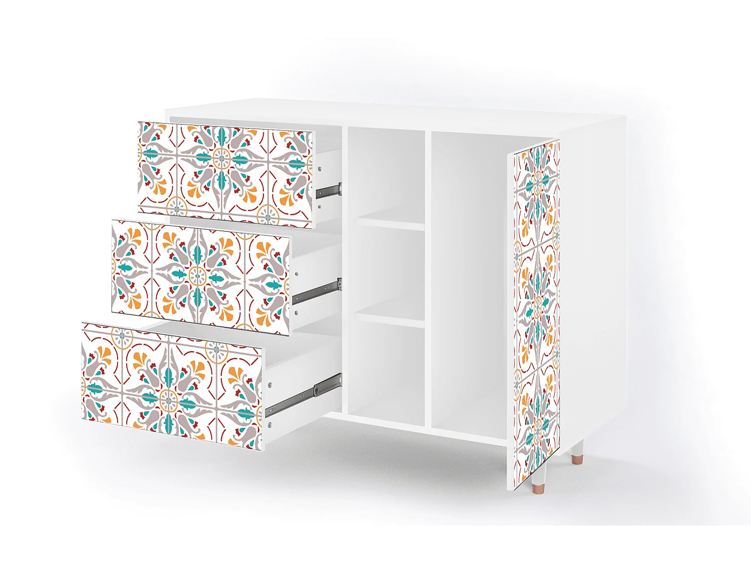 Buffet - 125x98x48 cm - BS2 - Spring Ceramics, Blanc