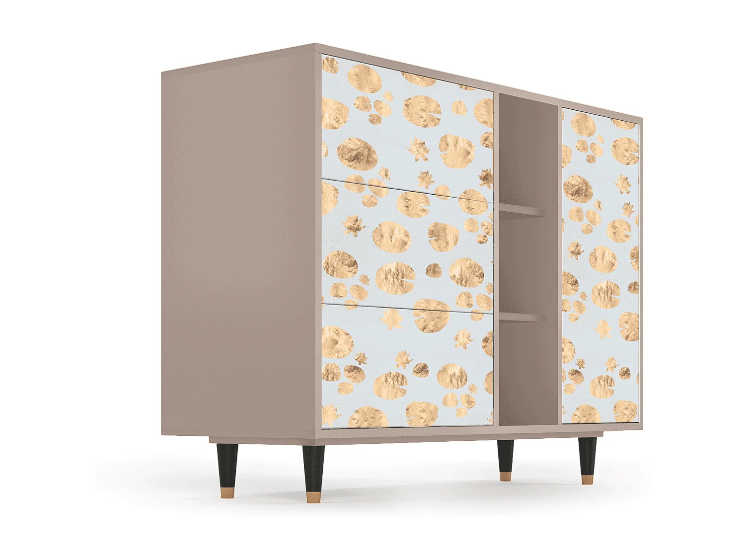 Kredens - 125x98x48 cm - BS2 - Blue Giraffe, Latte