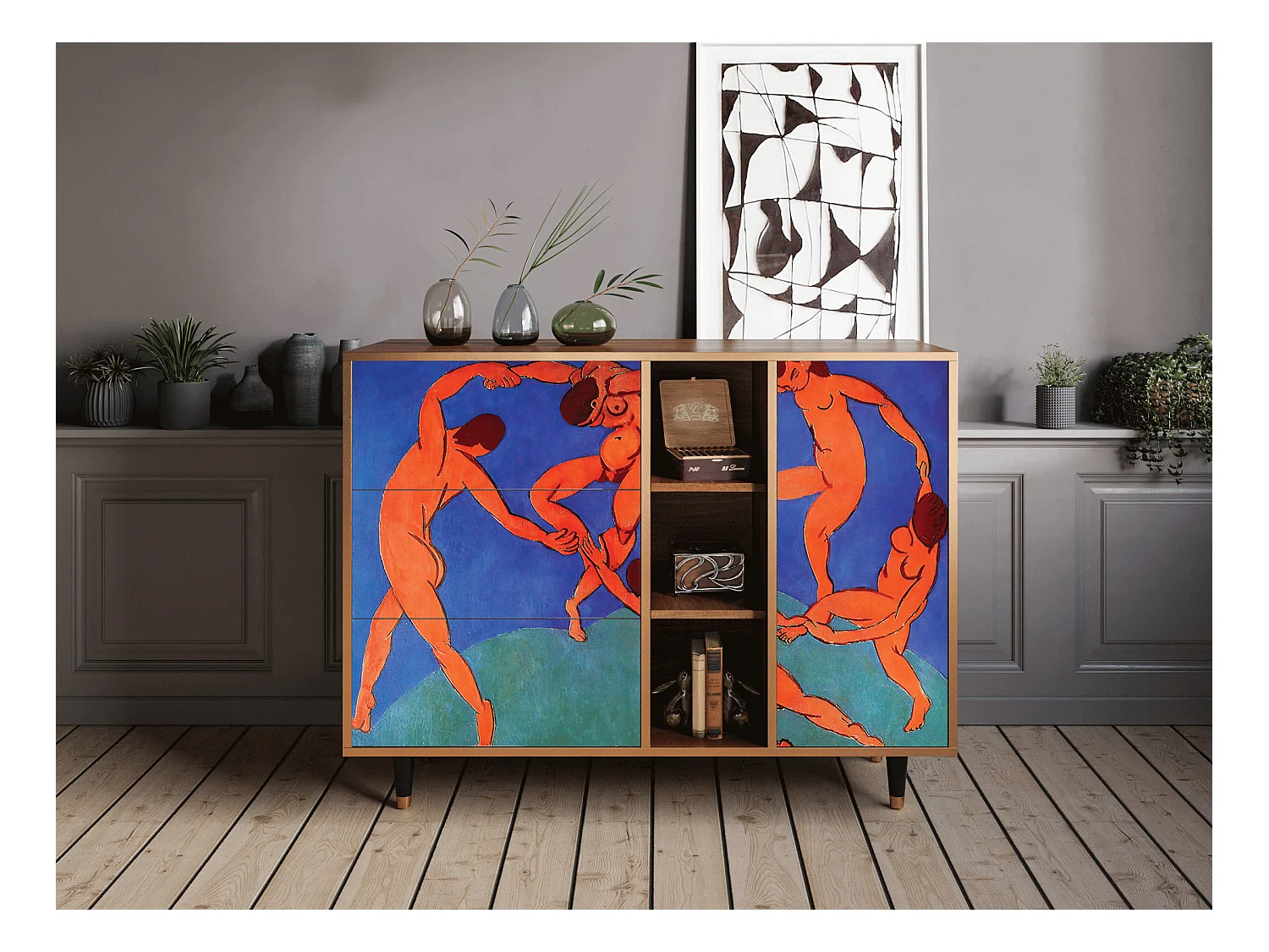 Dressoir - 125x98x48 cm - BS2 - The Dance by Matisse , Walnoot