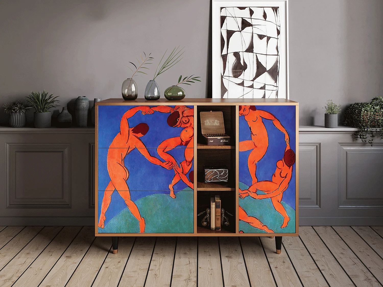 Buffet - 125x98x48 cm - BS2 - The Dance by Matisse , Noyer