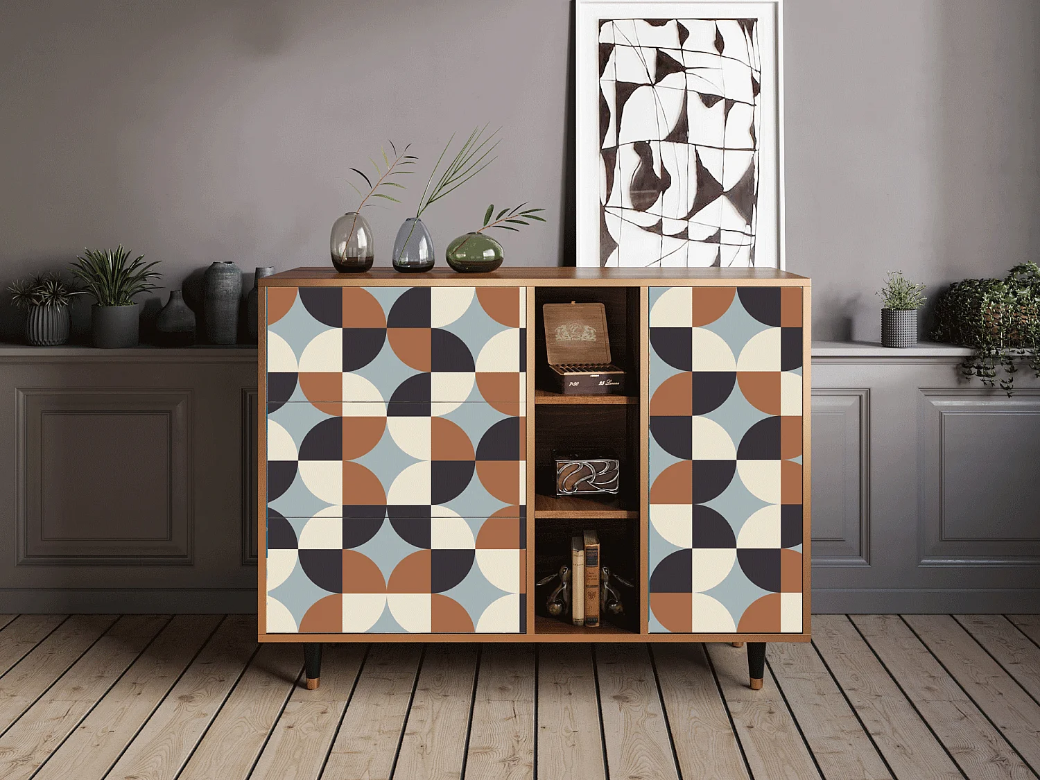 Buffet - 125x98x48 cm - BS2 - Brown Sensation, Noyer