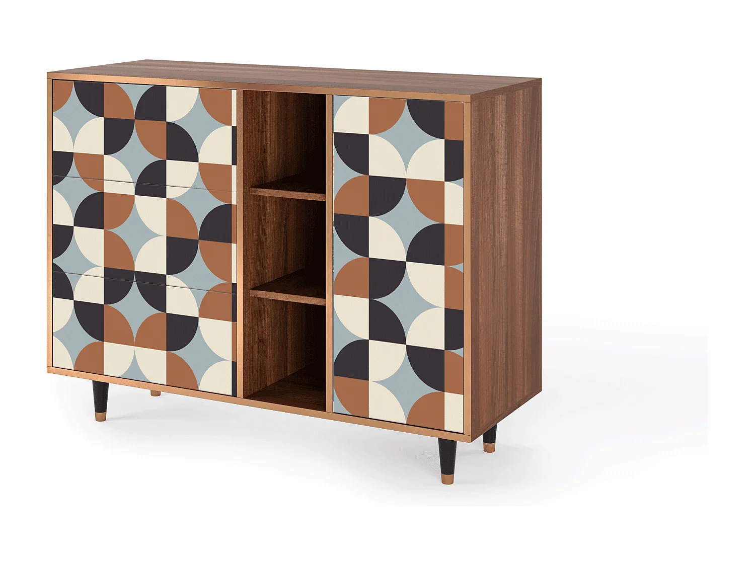 Buffet - 125x98x48 cm - BS2 - Brown Sensation, Noyer