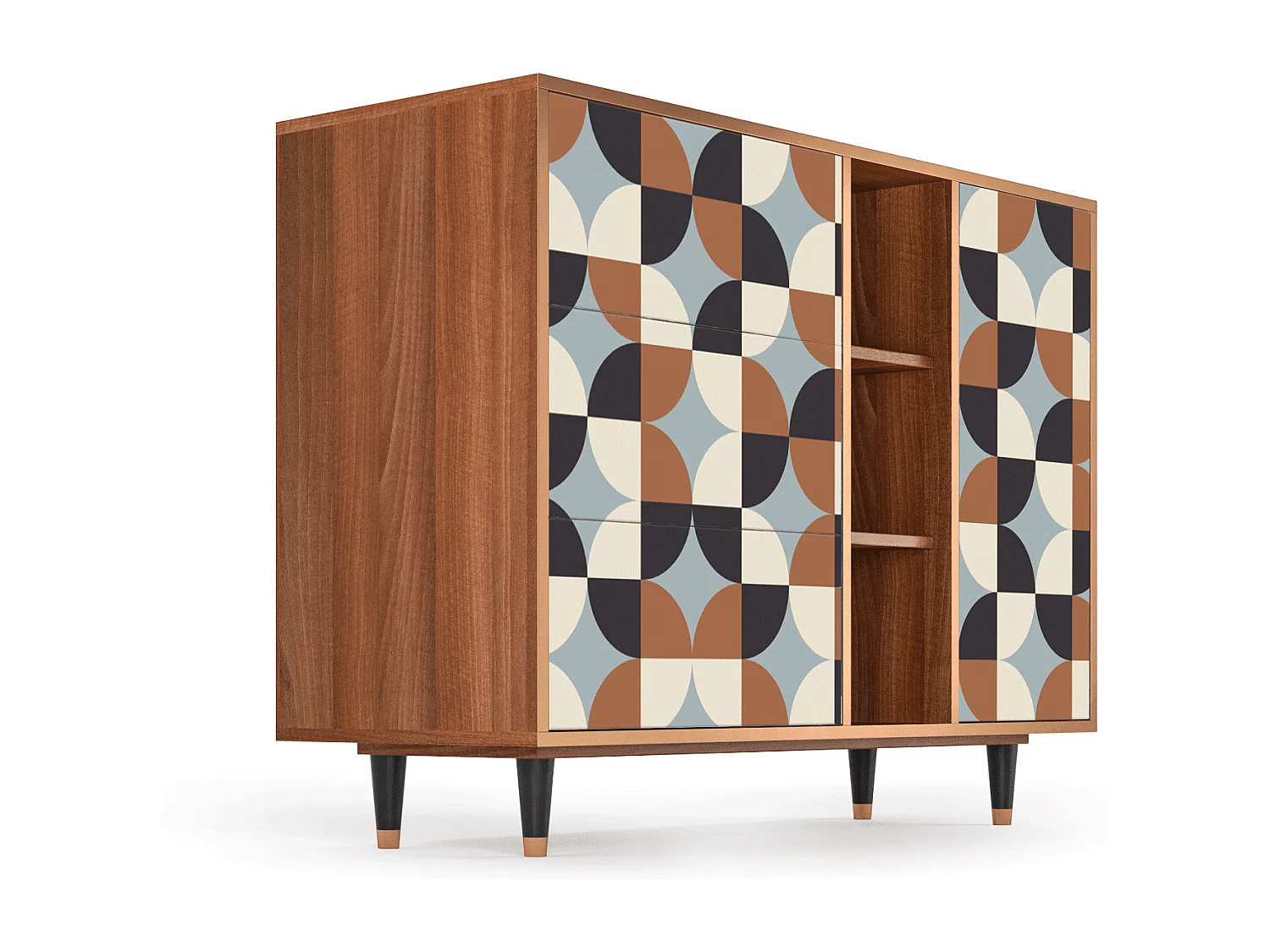 Kredens - 125x98x48 cm - BS2 - Brown Sensation, Orzech