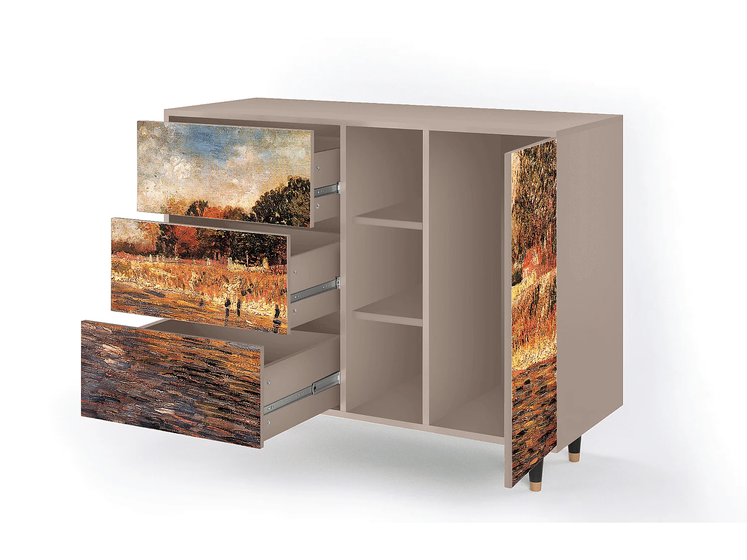 Credenza - 125x98x48 cm - BS2 - The Banks, Latte