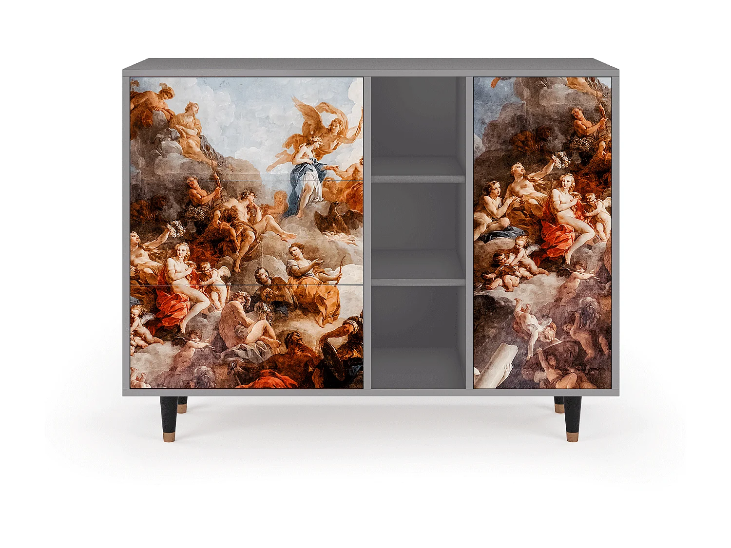 Buffet - 125x98x48 cm - BS2 - Versailles, Gris