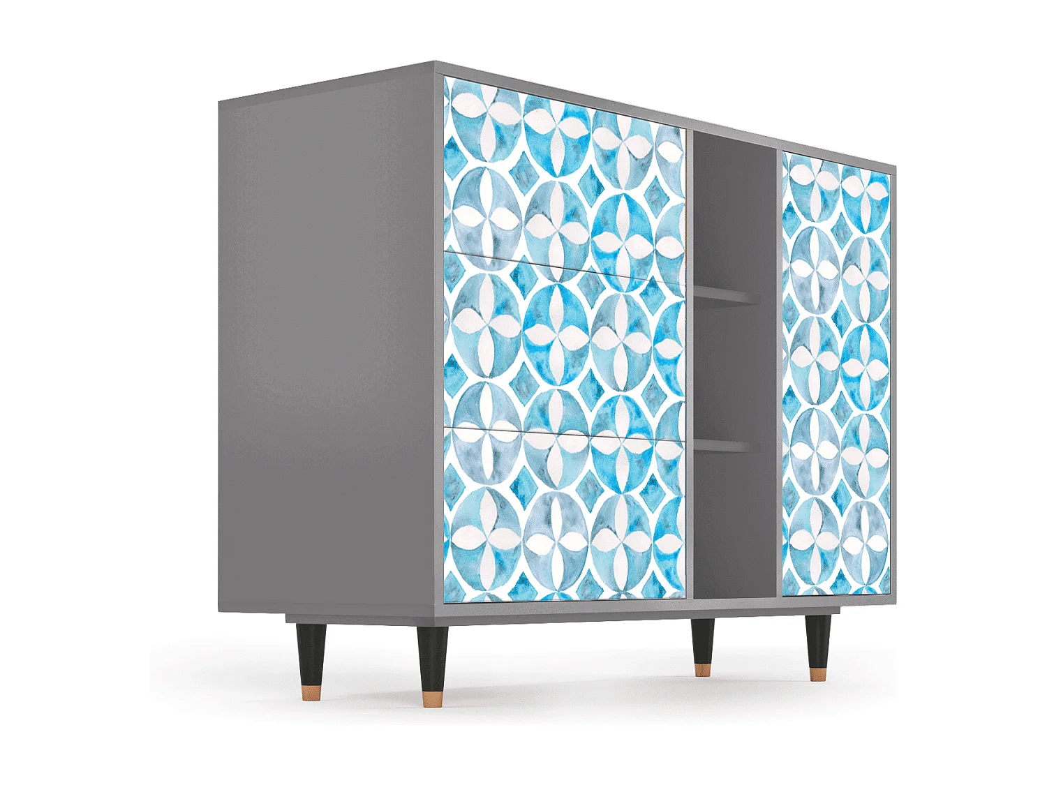 Buffet - 125x98x48 cm - BS2 - Porto Mood, Gris