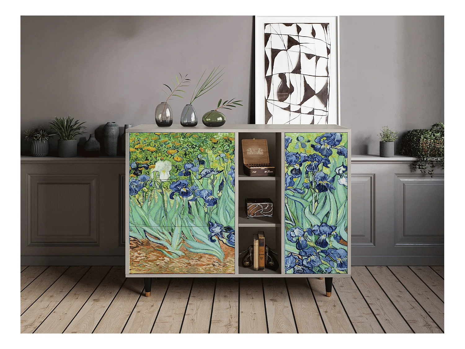 Dressoir - 125x98x48 cm - BS2 - Irises , Zand