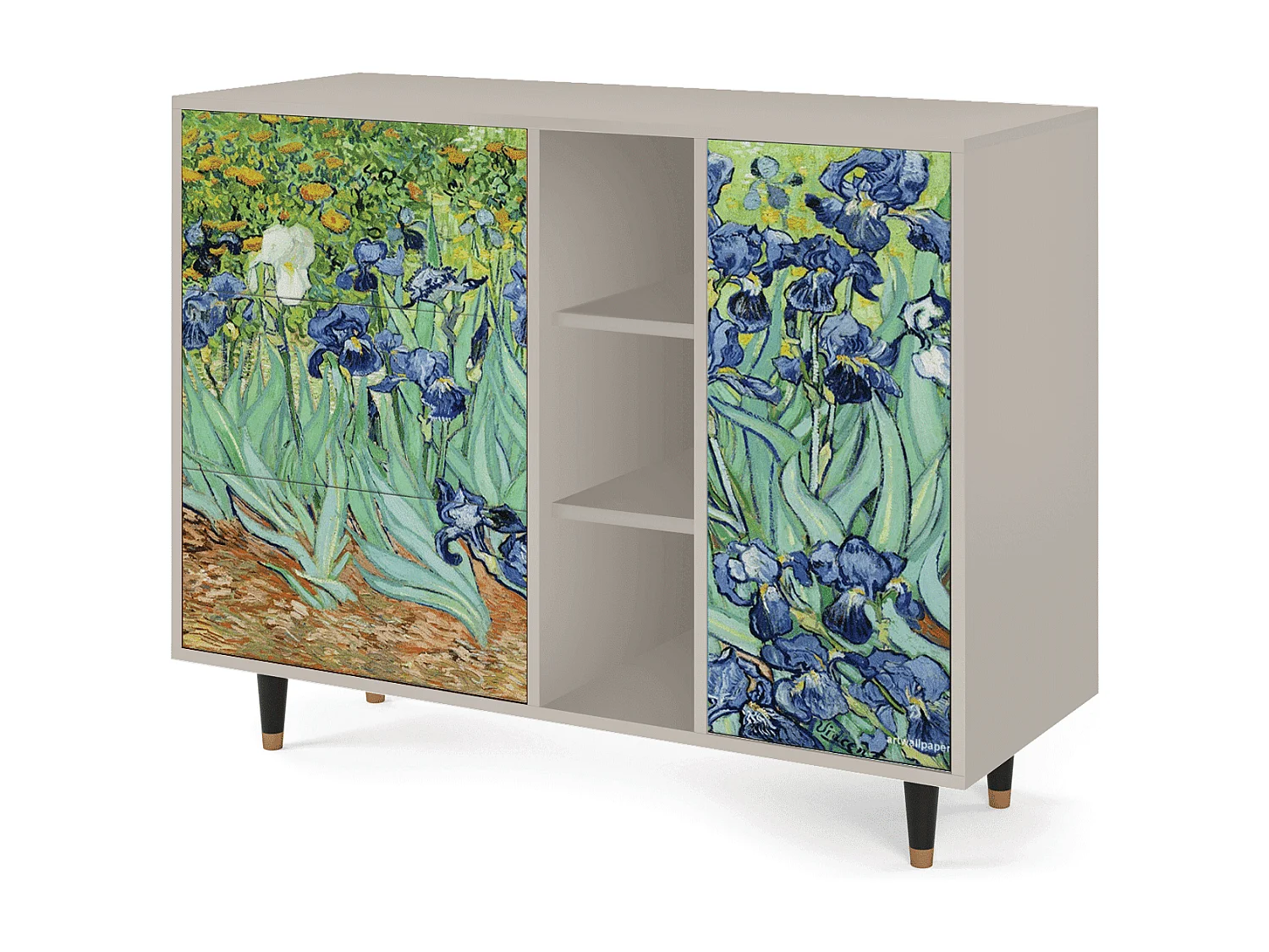 Buffet - 125x98x48 cm - BS2 - Irises , Sable