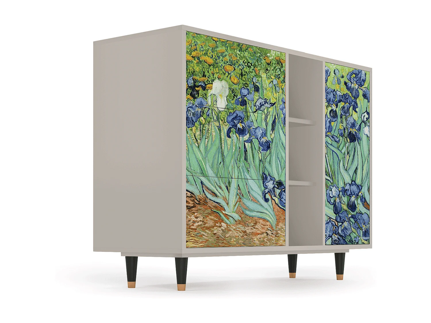 Buffet - 125x98x48 cm - BS2 - Irises , Sable