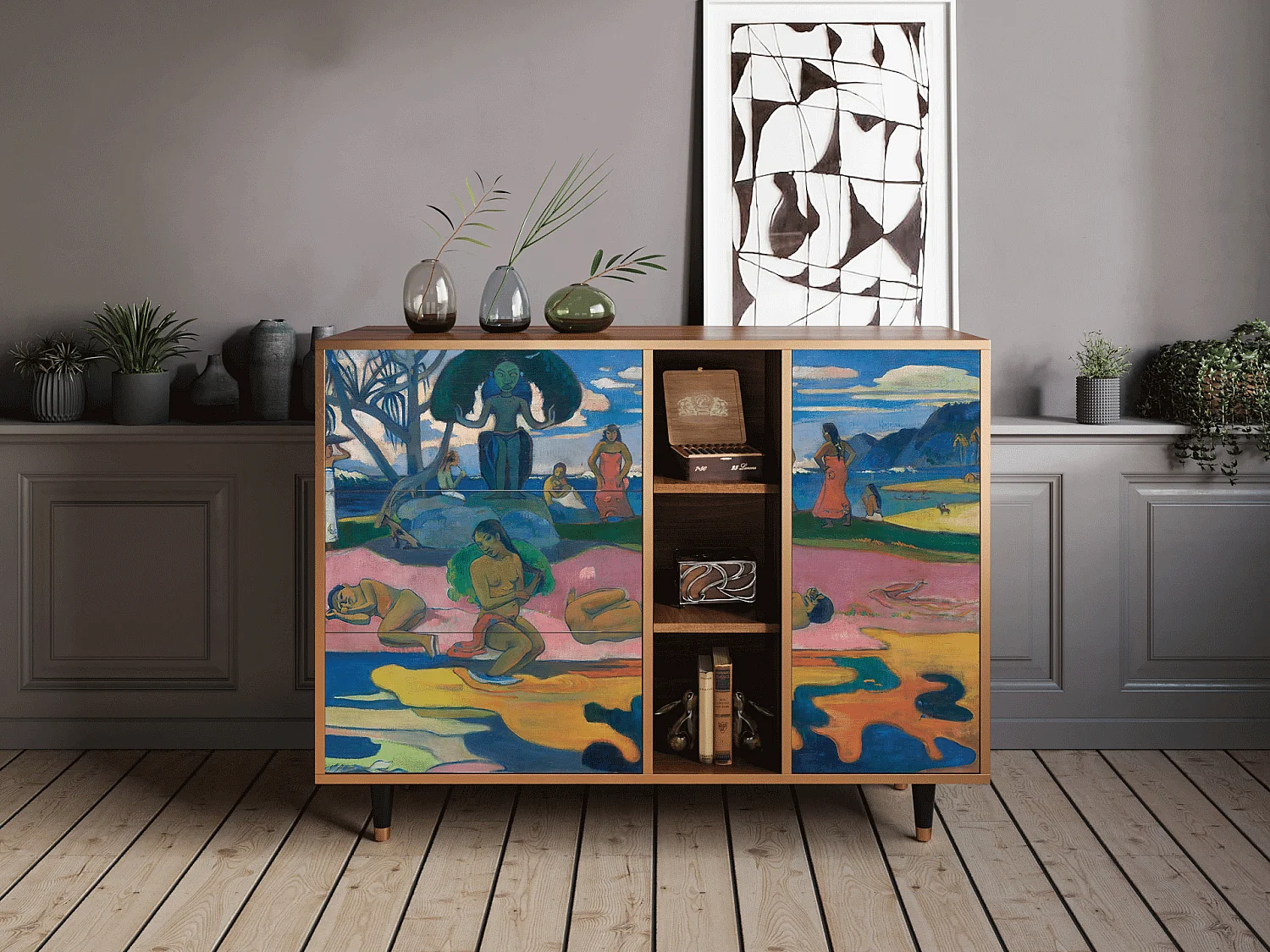 Kredens - 125x98x48 cm - BS2 - Day of the God, Orzech