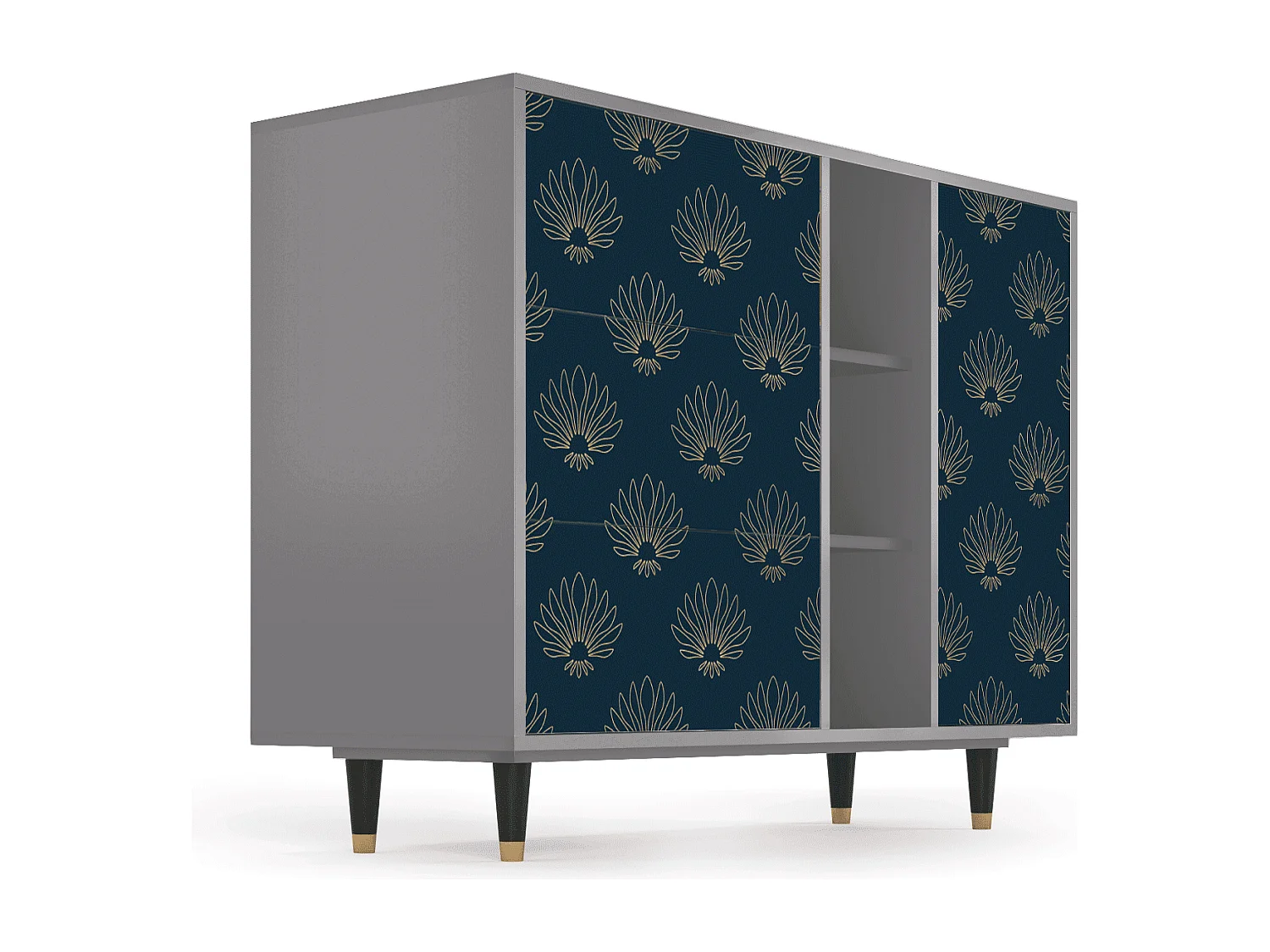Buffet - 125x98x48 cm - BS2 - Blue Lotus, Gris