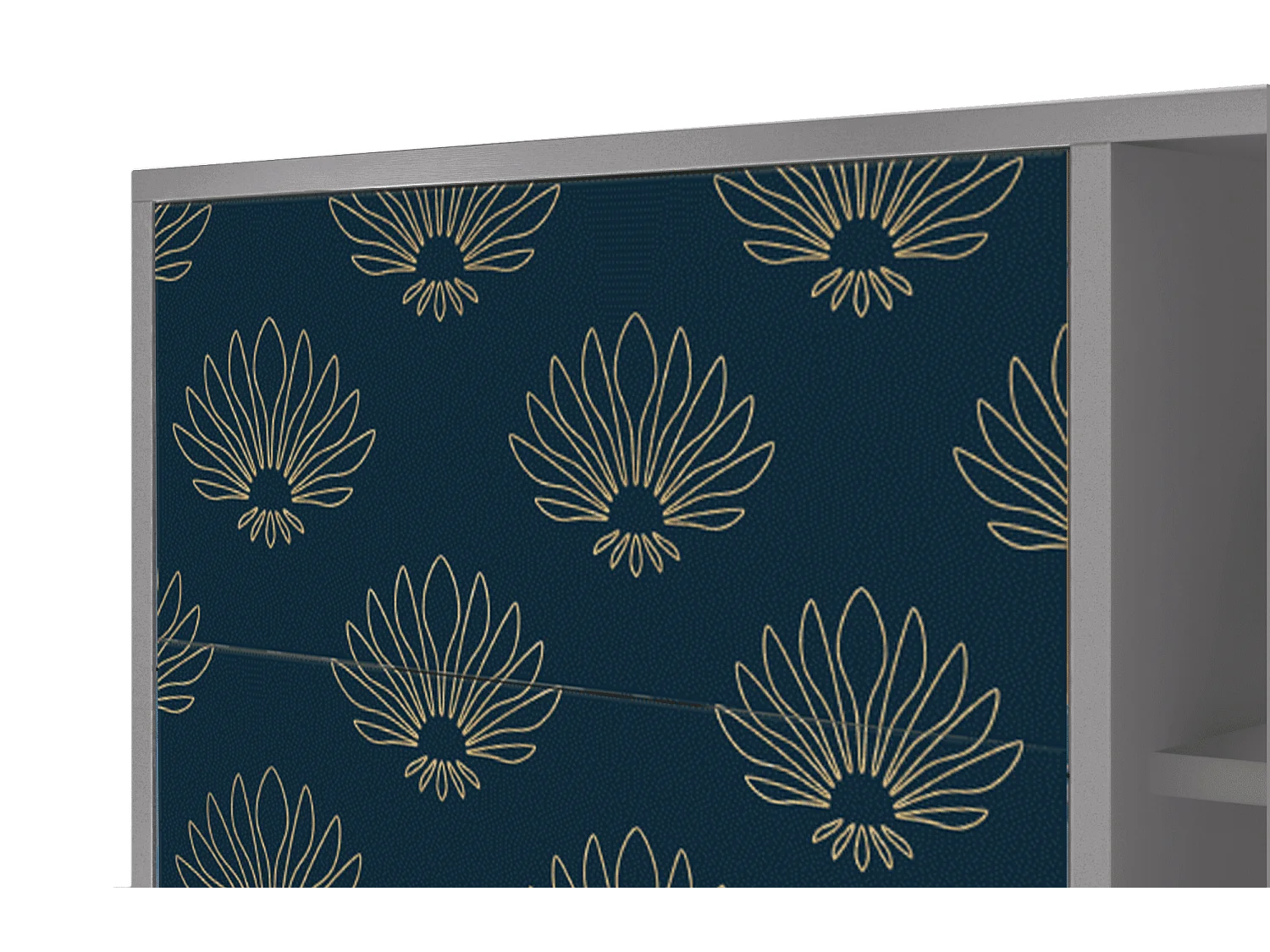 Buffet - 125x98x48 cm - BS2 - Blue Lotus, Gris