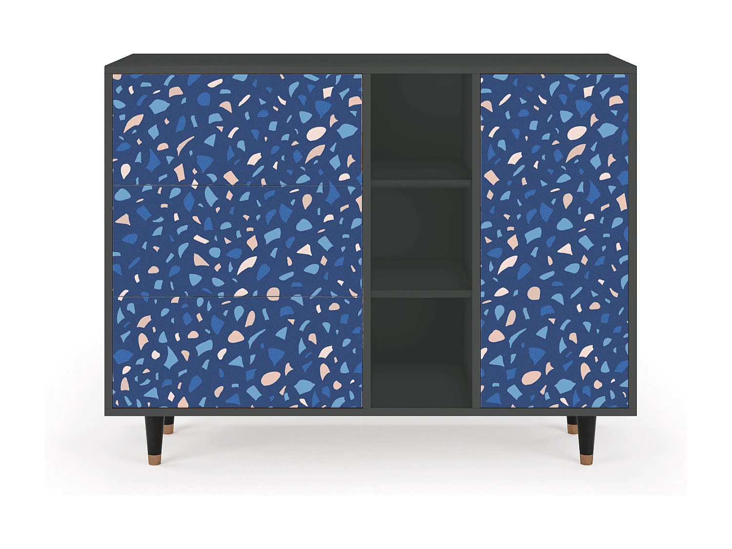 Sideboard - 125x98x48 cm - BS2 - Soap Whirpool, Anthrazit