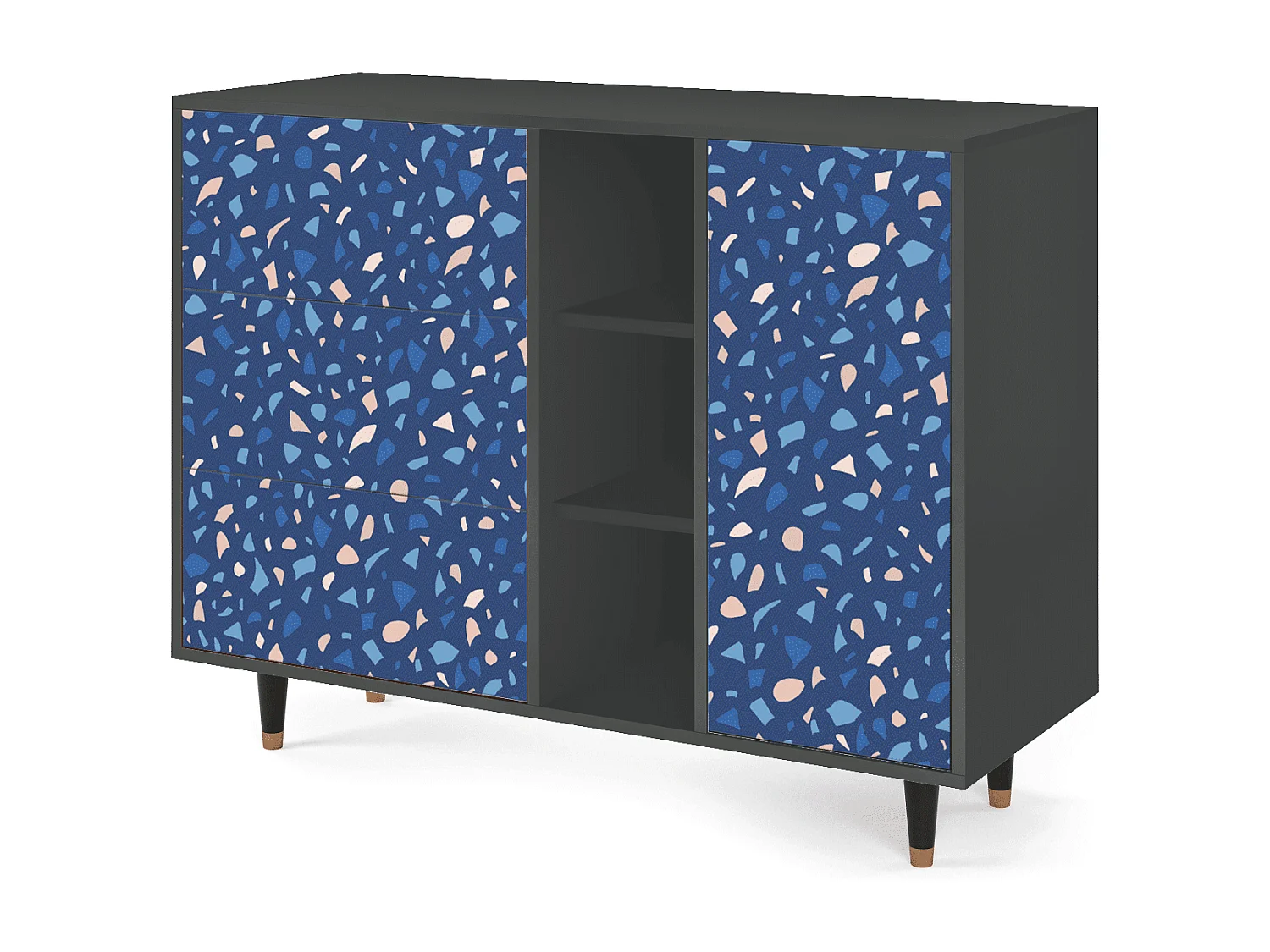 Sideboard - 125x98x48 cm - BS2 - Soap Whirpool, Anthrazit