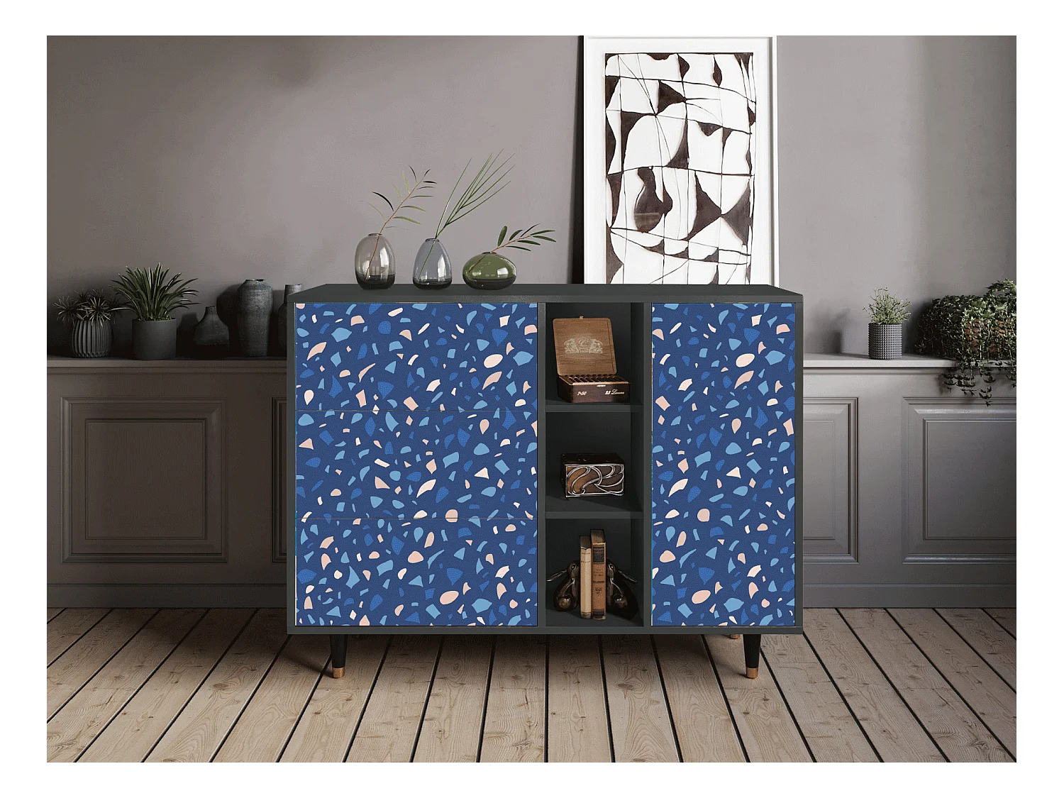 Buffet - 125x98x48 cm - BS2 - Soap Whirpool, Anthracite